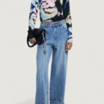 Maglia Desigual JERS_NENUFAR_LACR Azzurro - Foto 2
