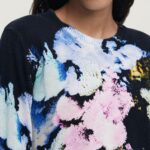 Maglia Desigual JERS_NENUFAR_LACR Azzurro - Foto 3