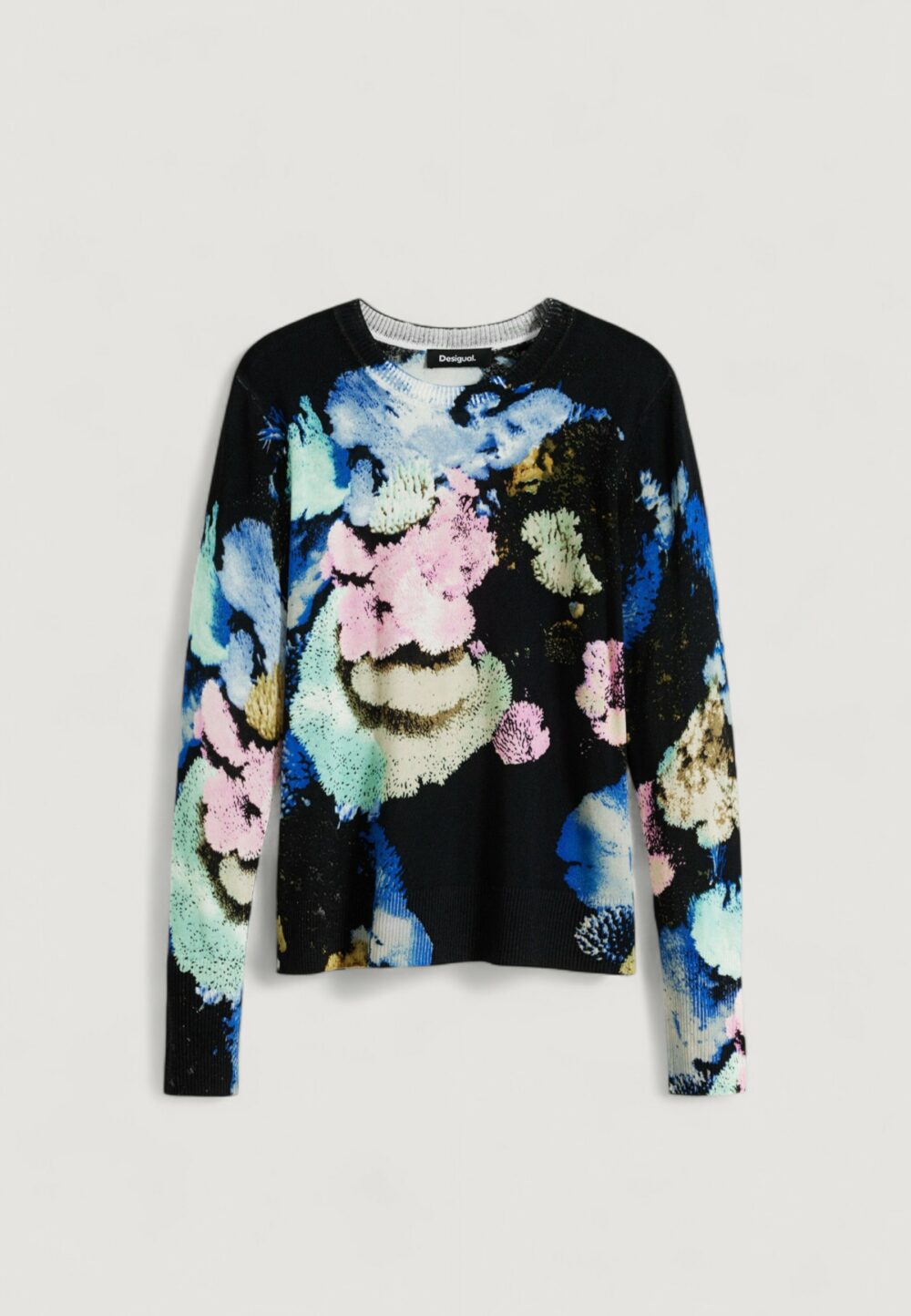 Maglia Desigual JERS_NENUFAR_LACR Azzurro - Foto 5