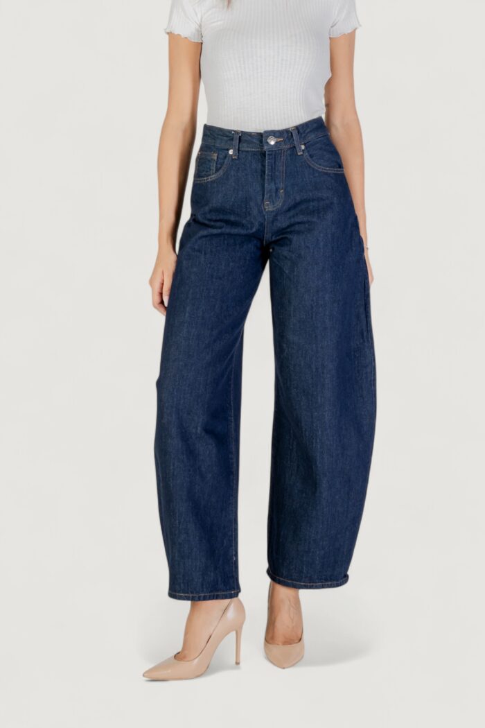 Jeans larghi Only Onltaylor Hw Rinse Barrel Dnm Tai Blue Denim Scuro
