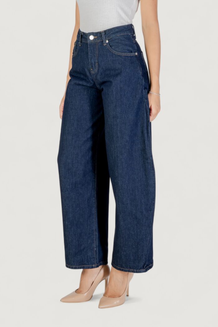 Jeans larghi Only Onltaylor Hw Rinse Barrel Dnm Tai Blue Denim Scuro