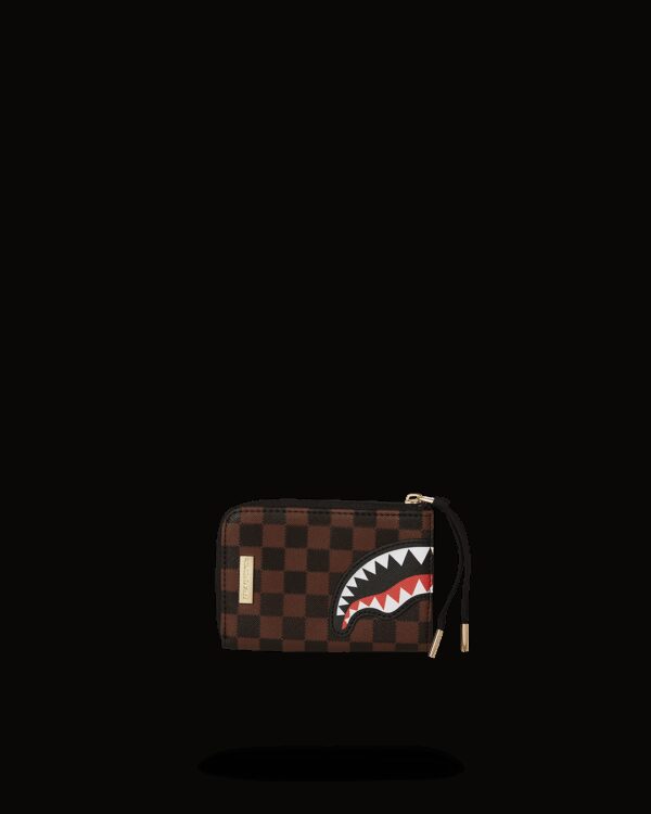 Portafoglio senza portamonete Sprayground SAWTOOTH SHARKS IN PARIS WALLET Marrone - Foto 1