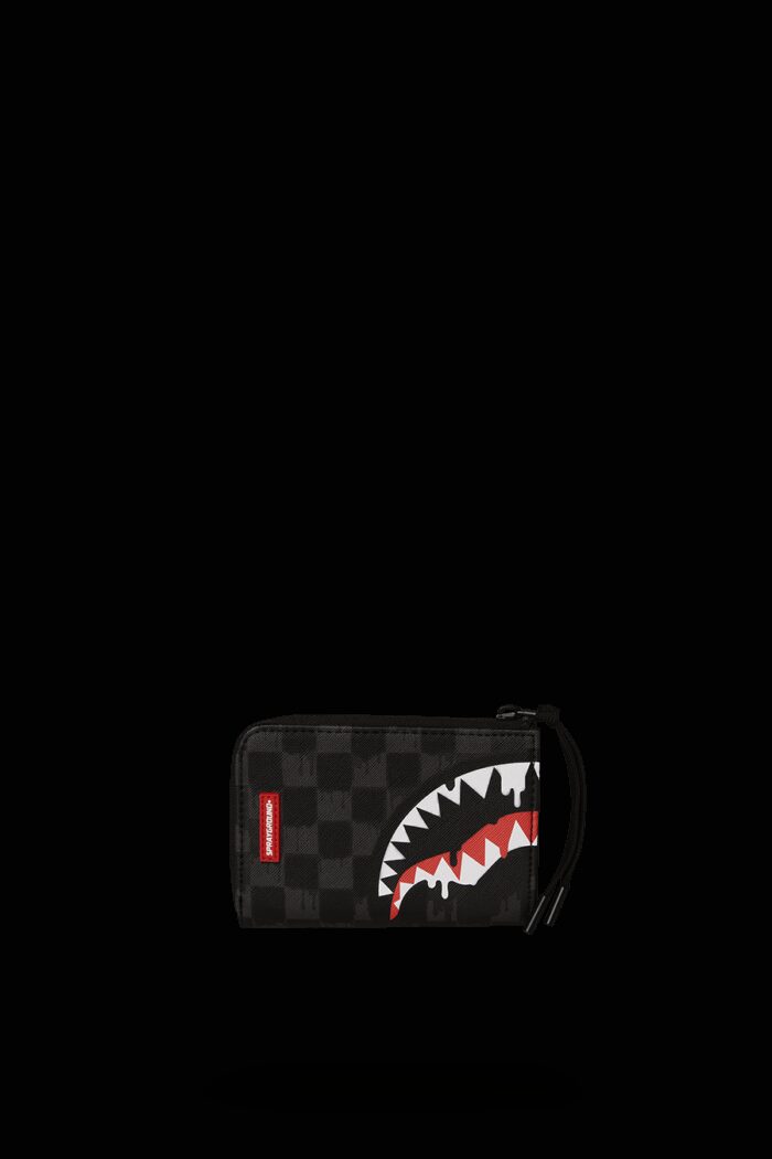 Portafoglio senza portamonete Sprayground DRIPPING SHARKS IN PARIS WALLET Nero