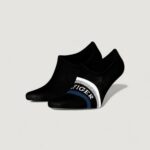 Fantasmini Tommy Hilfiger TH MEN FOOTIE 2P HILFIGER TAB Nero - Foto 4