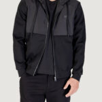 Felpa con cappuccio Antony Morato REGULAR FIT WITH TECHNO FABRIC AS CONTRAST AND LOGOED PATCH Nero - Foto 1