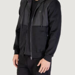 Felpa con cappuccio Antony Morato REGULAR FIT WITH TECHNO FABRIC AS CONTRAST AND LOGOED PATCH Nero - Foto 4