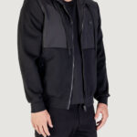 Felpa con cappuccio Antony Morato REGULAR FIT WITH TECHNO FABRIC AS CONTRAST AND LOGOED PATCH Nero - Foto 5