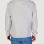 Felpa con cappuccio Calvin Klein Jeans LS EU 350TERRY MICRO MONOLOGO HO Beige chiaro - Foto 2