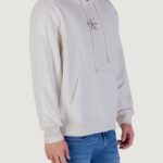 Felpa con cappuccio Calvin Klein Jeans LS EU 350TERRY MICRO MONOLOGO HO Beige chiaro - Foto 3