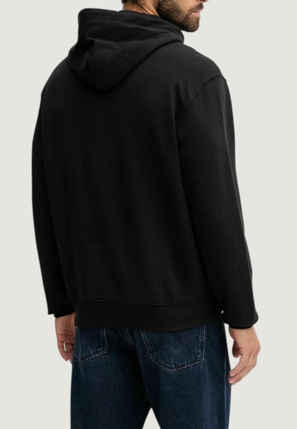 Felpa con cappuccio Calvin Klein Jeans LS EU 350TERRY MONOG Nero - Foto 2