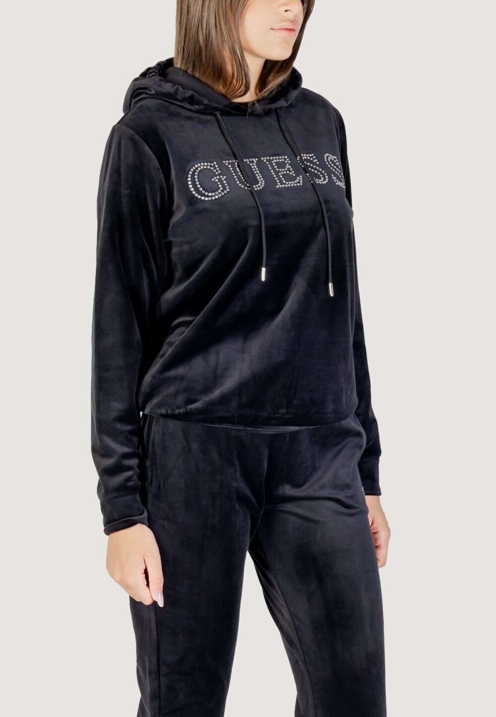 Felpa con cappuccio Guess Active COUTURE HOODIE SWEATSHIRT Nero - Foto 4