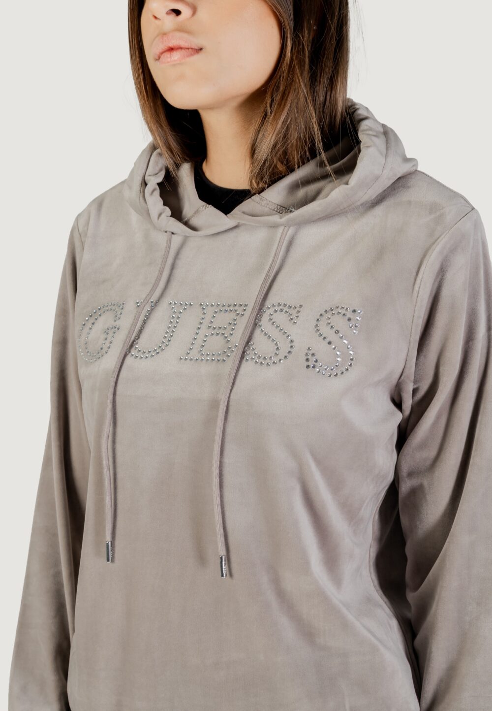 Felpa con cappuccio Guess Active COUTURE HOODIE SWEATSHIRT Taupe - Foto 5