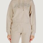 Felpa con cappuccio Guess PRIMULA RHINESTONES HOODIE SWE Beige chiaro - Foto 1