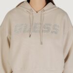 Felpa con cappuccio Guess PRIMULA RHINESTONES HOODIE SWE Beige chiaro - Foto 3