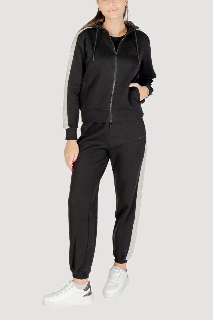 Felpa con cappuccio Guess MARYELLA FULL ZIP SWEATSHIRT Nero