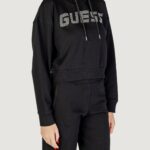 Felpa con cappuccio Guess PRIMULA RHINESTONES HOODIE SWE Nero - Foto 3