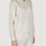 Felpa con cappuccio Guess MARYELLA FULL ZIP SWEATSHIRT Panna - Foto 3
