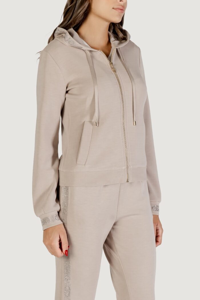 Felpa con cappuccio Liu-jo FELPA APERTA Beige chiaro