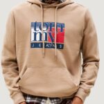 Felpa con cappuccio Tommy Hilfiger Jeans TJM REG RWB FLAG HOO Beige scuro - Foto 1