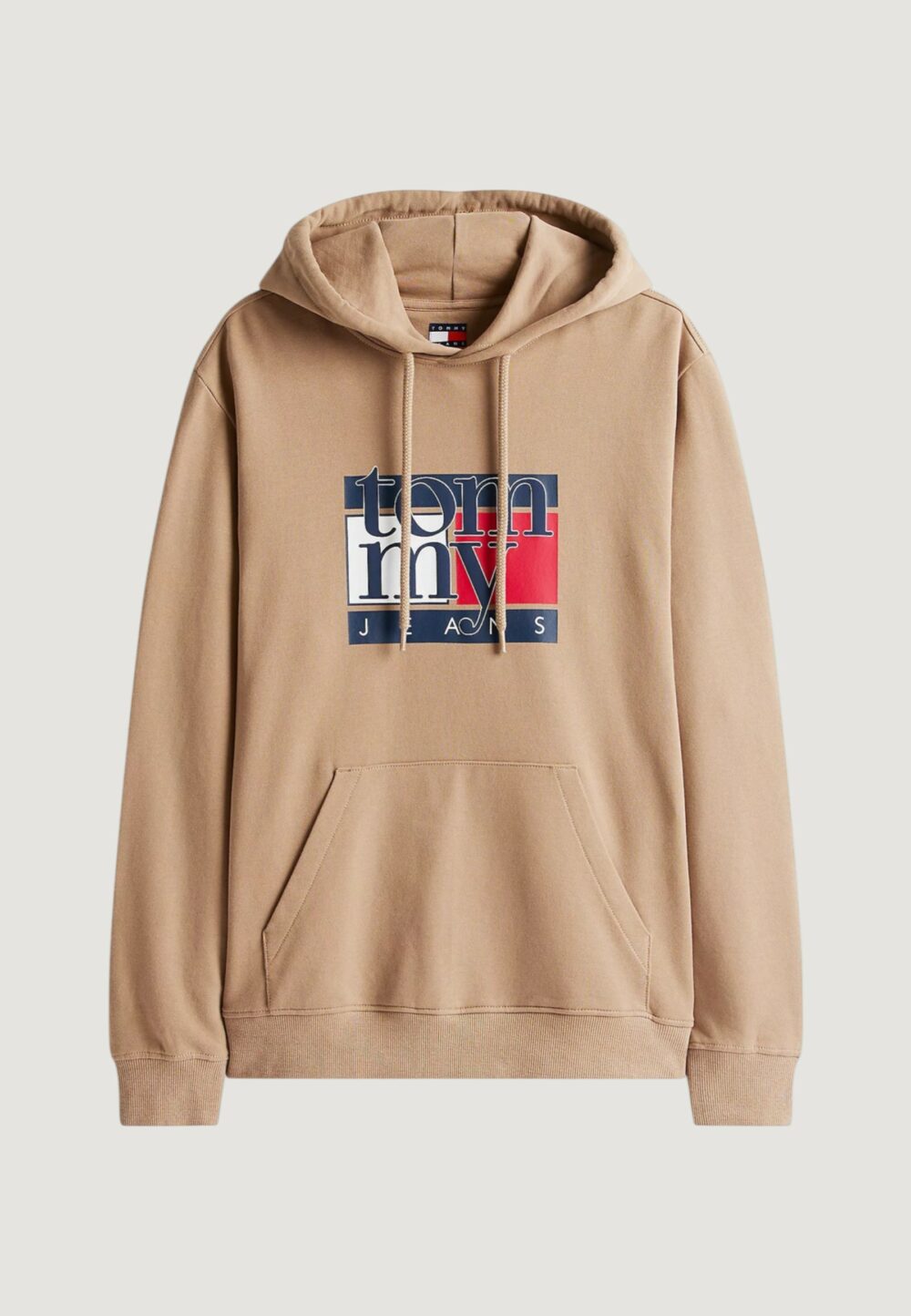 Felpa con cappuccio Tommy Hilfiger Jeans TJM REG RWB FLAG HOO Beige scuro - Foto 5