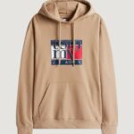 Felpa con cappuccio Tommy Hilfiger Jeans TJM REG RWB FLAG HOO Beige scuro - Foto 5