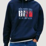 Felpa con cappuccio Tommy Hilfiger Jeans TJM REG RWB FLAG HOO Blue scuro - Foto 1