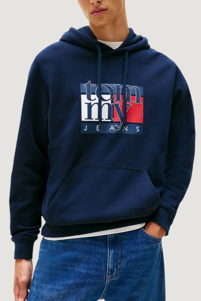 Felpa con cappuccio Tommy Hilfiger TJM REG RWB FLAG HOO Blue scuro – DM0DM22092