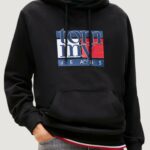 Felpa con cappuccio Tommy Hilfiger Jeans TJM REG RWB FLAG HOO Nero - Foto 1