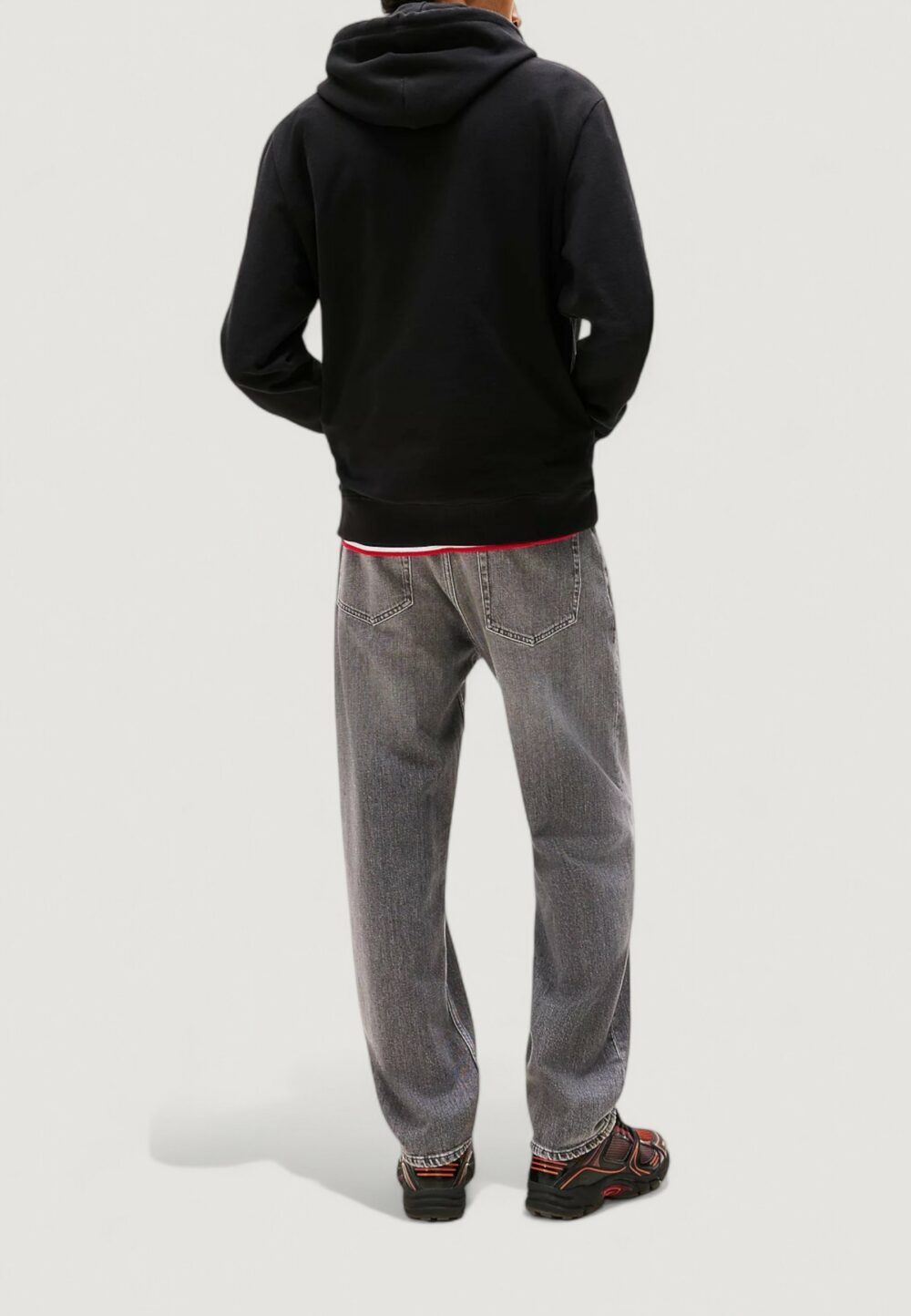 Felpa con cappuccio Tommy Hilfiger Jeans TJM REG RWB FLAG HOO Nero - Foto 5