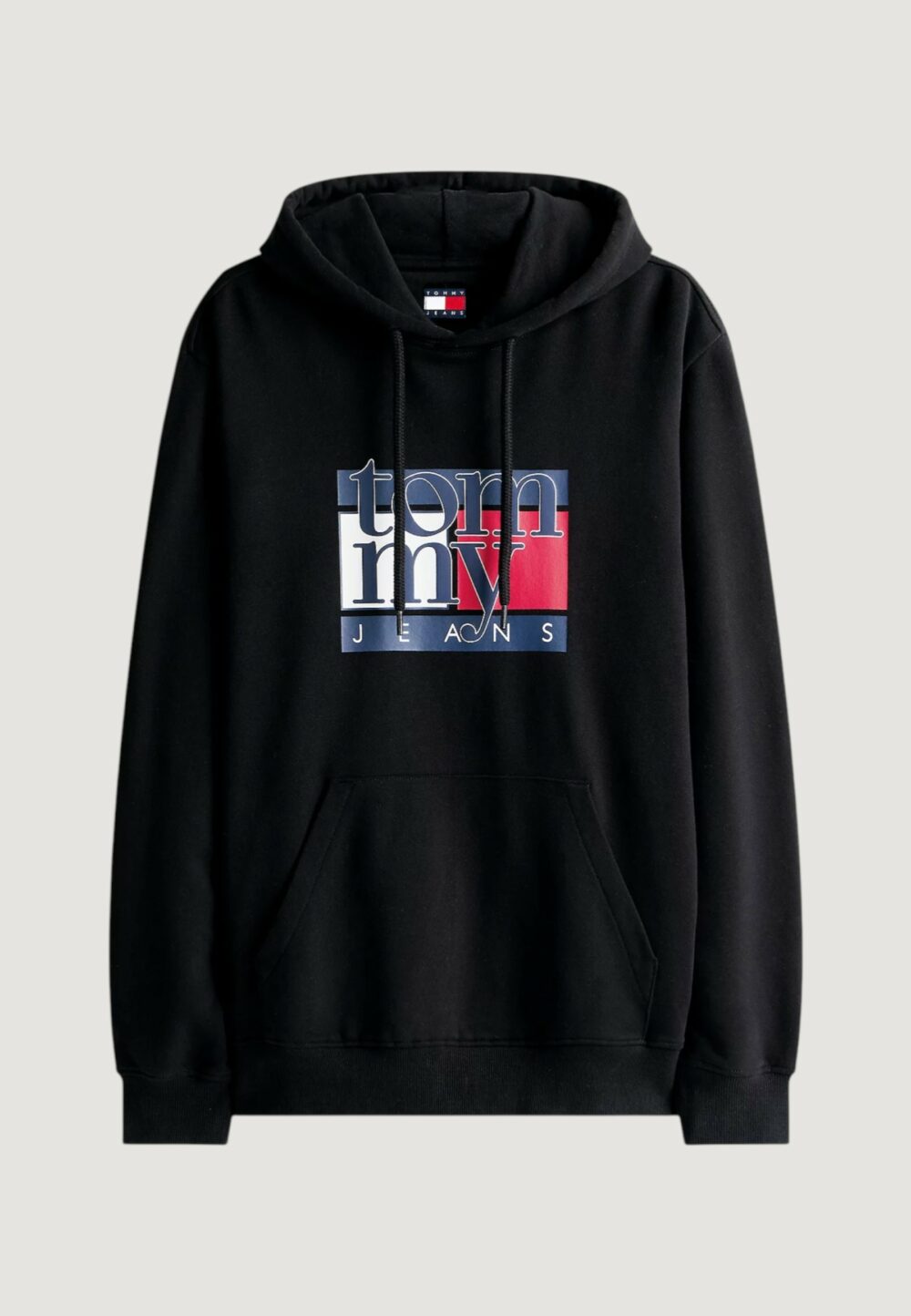 Felpa con cappuccio Tommy Hilfiger Jeans TJM REG RWB FLAG HOO Nero - Foto 2