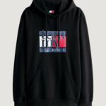 Felpa con cappuccio Tommy Hilfiger Jeans TJM REG RWB FLAG HOO Nero - Foto 2