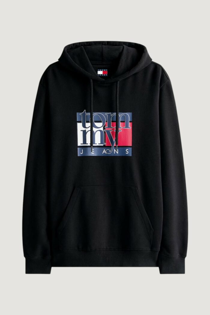 Felpa con cappuccio Tommy Hilfiger TJM REG RWB FLAG HOO Nero – DM0DM22092