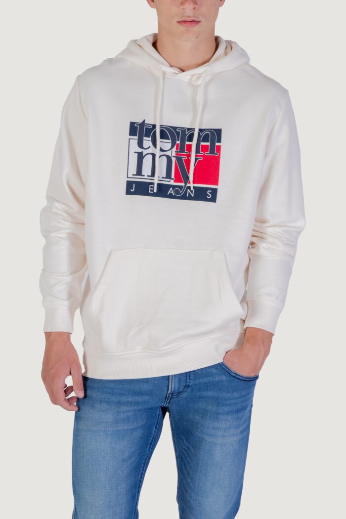Felpa con cappuccio Tommy Hilfiger TJM REG RWB FLAG HOO Panna – DM0DM22092
