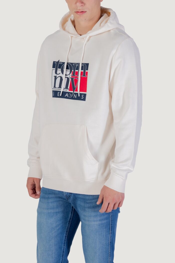 Felpa con cappuccio Tommy Hilfiger TJM REG RWB FLAG HOO Panna – DM0DM22092