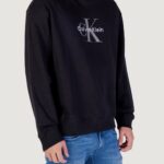 Felpa senza cappuccio Calvin Klein Jeans LS EU 350TERRY MONOL Nero - Foto 2