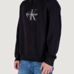 Felpa senza cappuccio Calvin Klein Jeans LS EU 350TERRY MONOL Nero - Foto 4