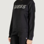 Felpa senza cappuccio Guess PRIMULA RHINESTONES CN SWEATSH Nero - Foto 4