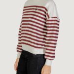 Felpa senza cappuccio Only ONLADELE L/S O-NECK STRIPE SWT Bordeaux - Foto 2