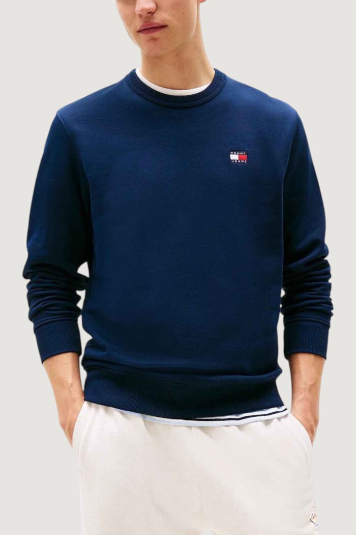 Felpa senza cappuccio Tommy Hilfiger TJM REG BADGE CREW E Blue scuro – DM0DM20660