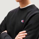 Felpa senza cappuccio Tommy Hilfiger Jeans TJM REG BADGE CREW E Nero - Foto 2