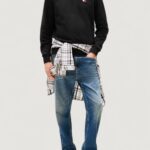 Felpa senza cappuccio Tommy Hilfiger Jeans TJM REG BADGE CREW E Nero - Foto 3