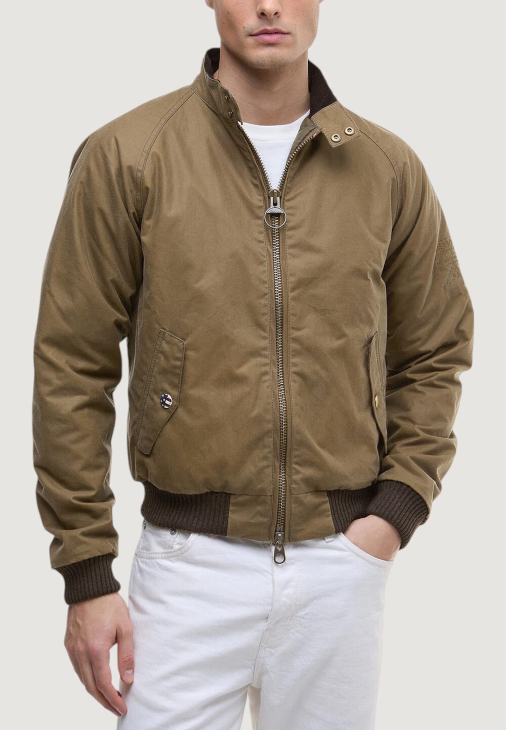 Giacchetto Barbour MERCHANT WAX Terra - Fango - Foto 1