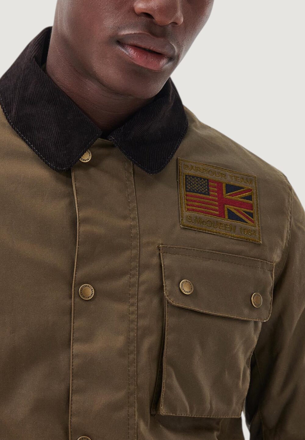 Giacchetto Barbour WORKERS WAX Terra - Fango - Foto 3