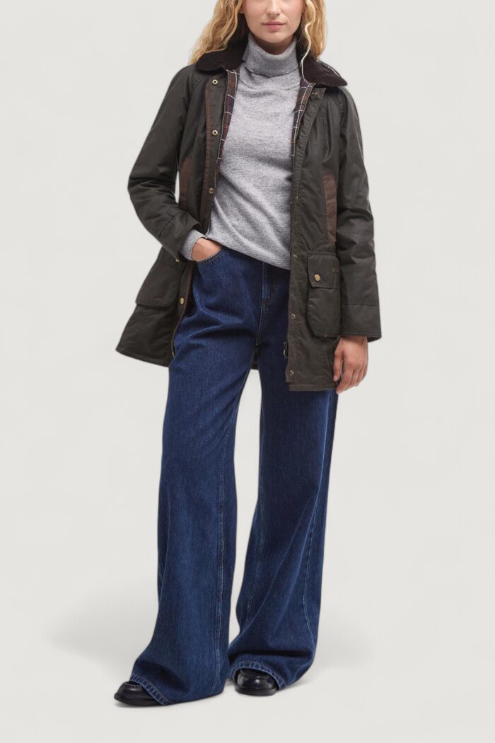 Giacchetto Barbour BOWER WAX JACKET Verde Oliva