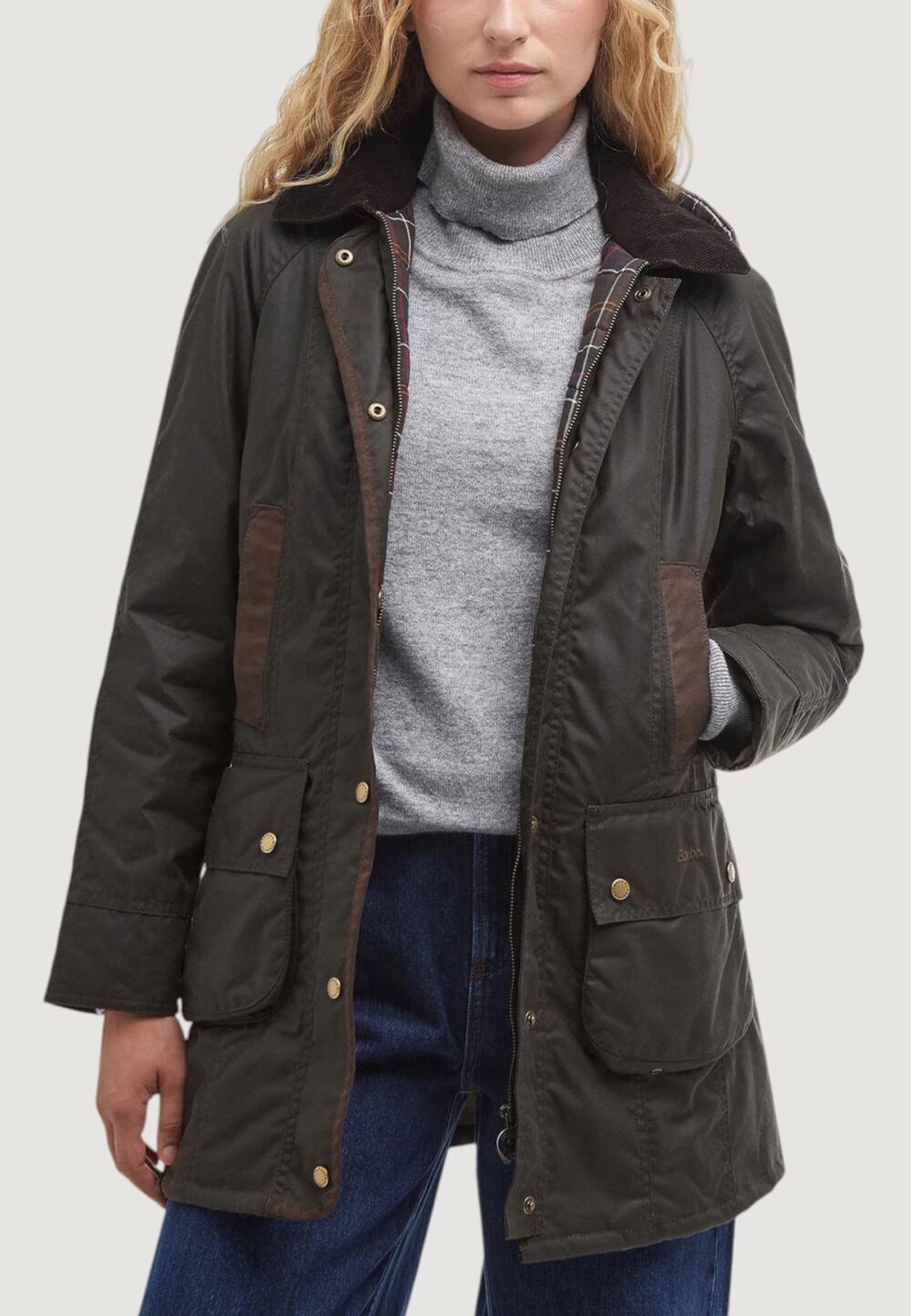 Giacchetto Barbour BOWER WAX JACKET Verde Oliva - Foto 1