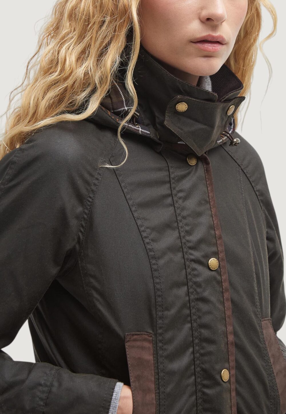 Giacchetto Barbour BOWER WAX JACKET Verde Oliva - Foto 3