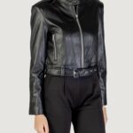 Giacchetto Only ONLSADIE FAUX LEATHER JACKET CC OTW Nero - Foto 3