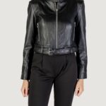 Giacchetto Only ONLSADIE FAUX LEATHER JACKET CC OTW Nero - Foto 5