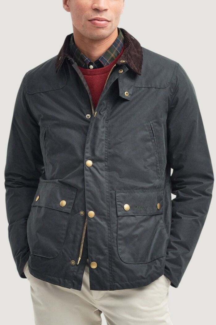 Giubbotto Barbour REELIN WAX JACKET Grigio Scuro