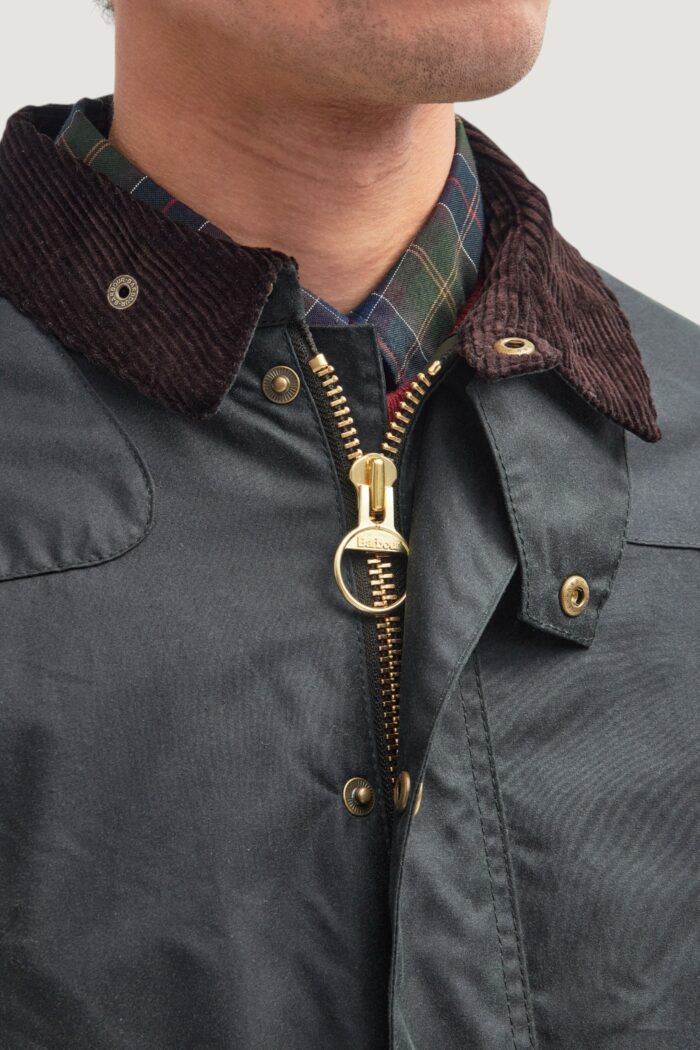 Giubbotto Barbour REELIN WAX JACKET Grigio Scuro